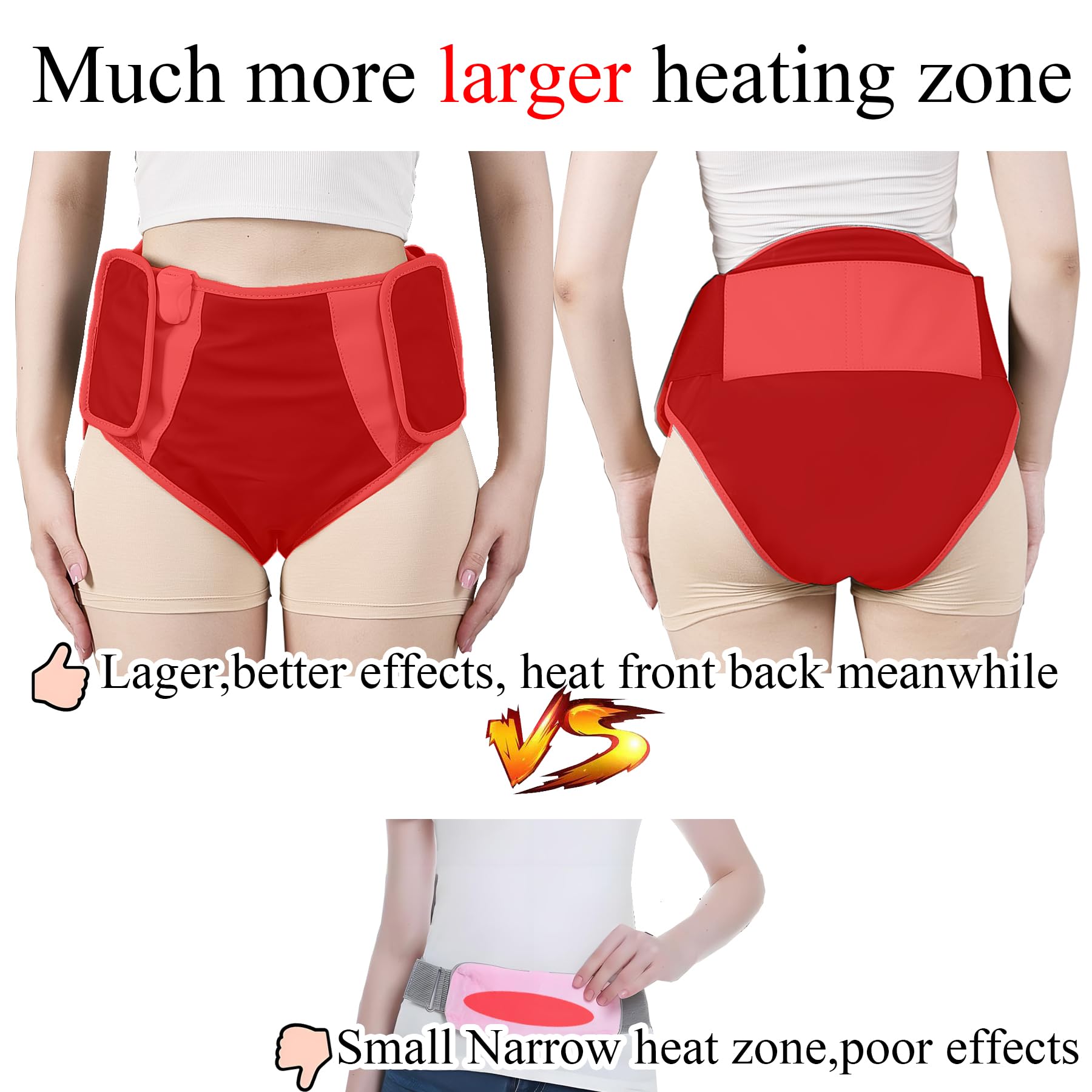V DDHoger adjustable size elastic band fits diverse body shapes.