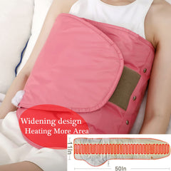 V ddhoger user wearing belt during home workout for muscle relaxation.