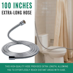 V-Frankness 3-way metal diverter switches between shower head and nozzle