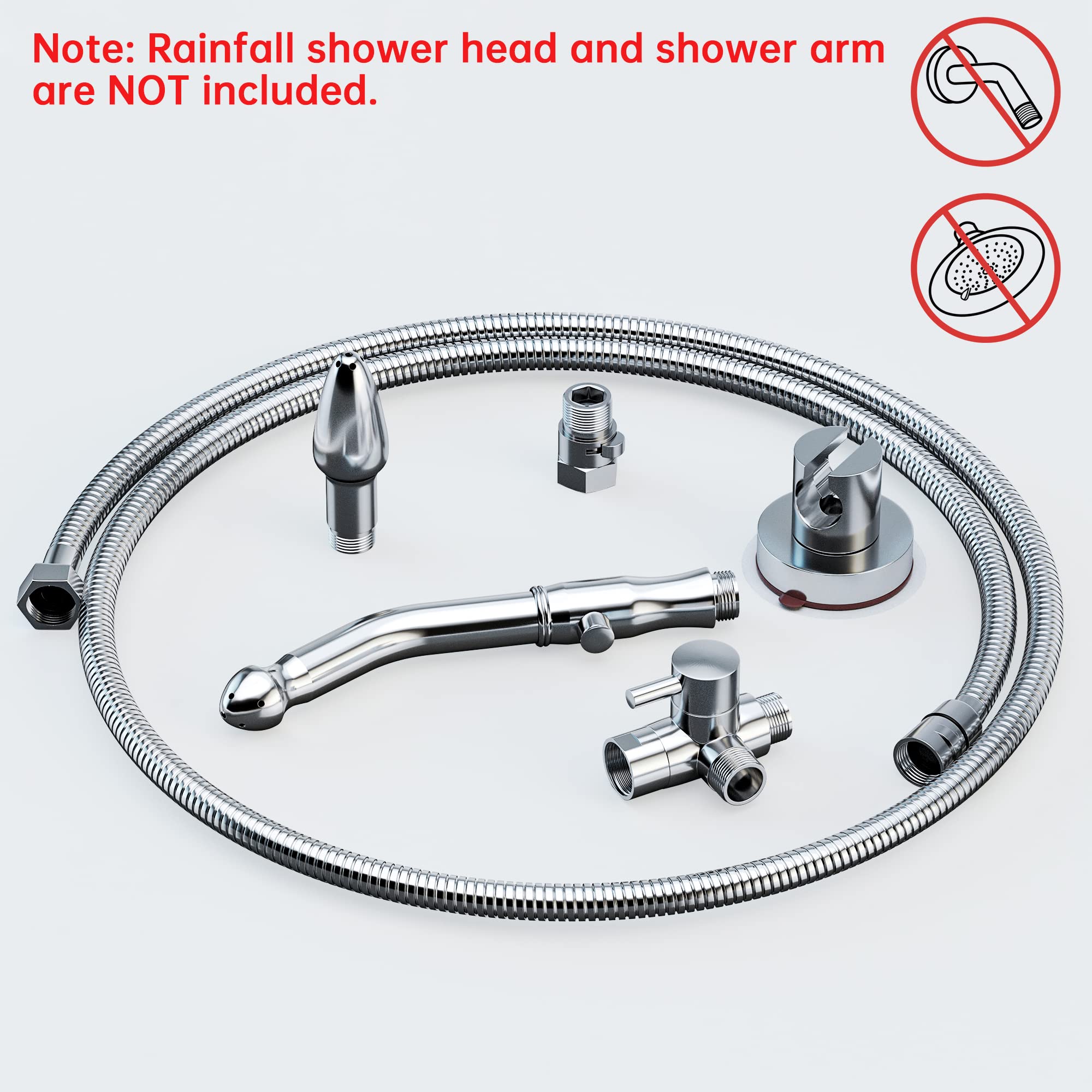 V-Frankness chrome shower attachment fits most showers