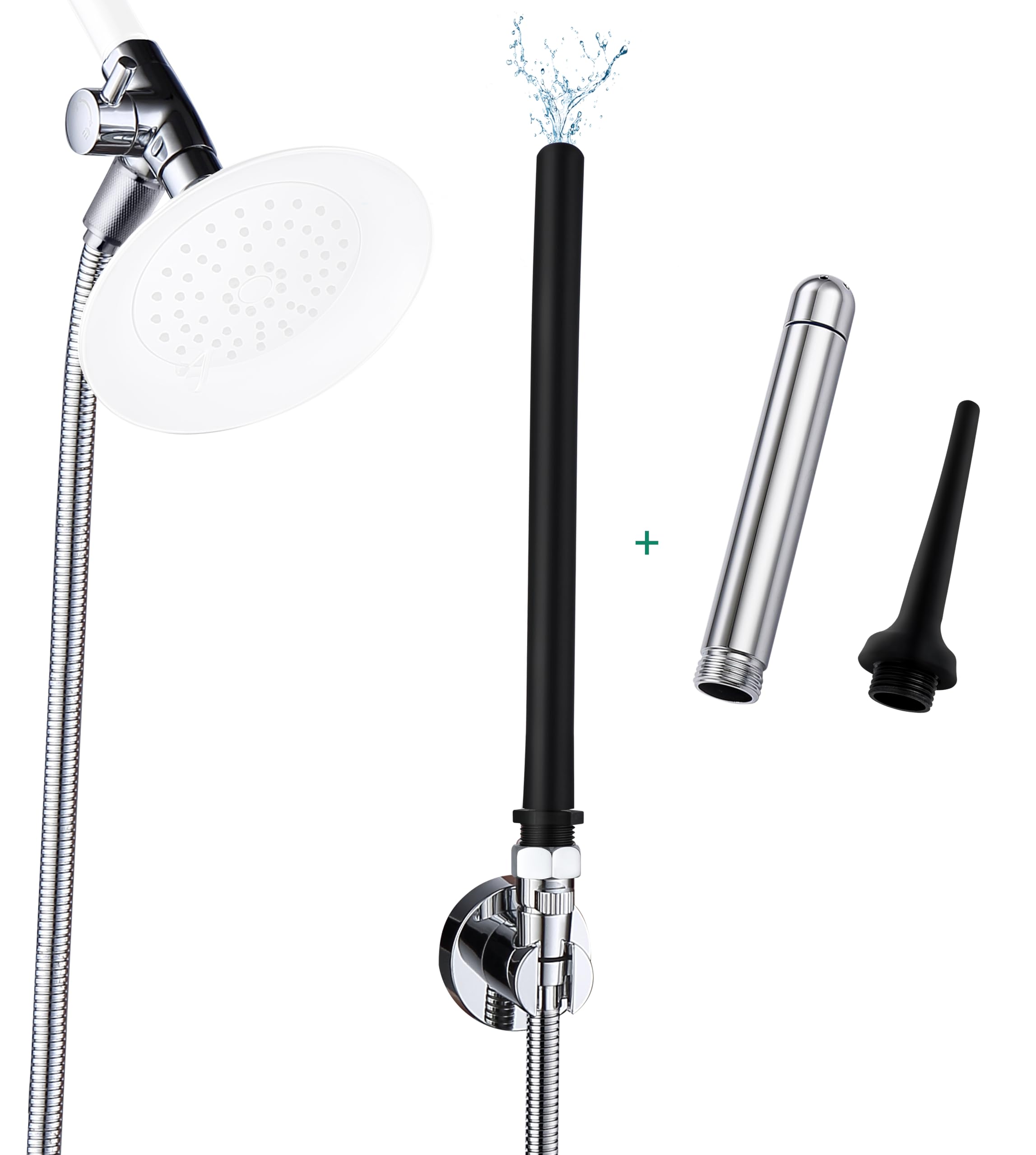 V-Frankness shower enema system hose offers flexible cleansing in the shower