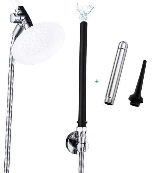 V-Frankness shower enema system hose offers flexible cleansing in the shower