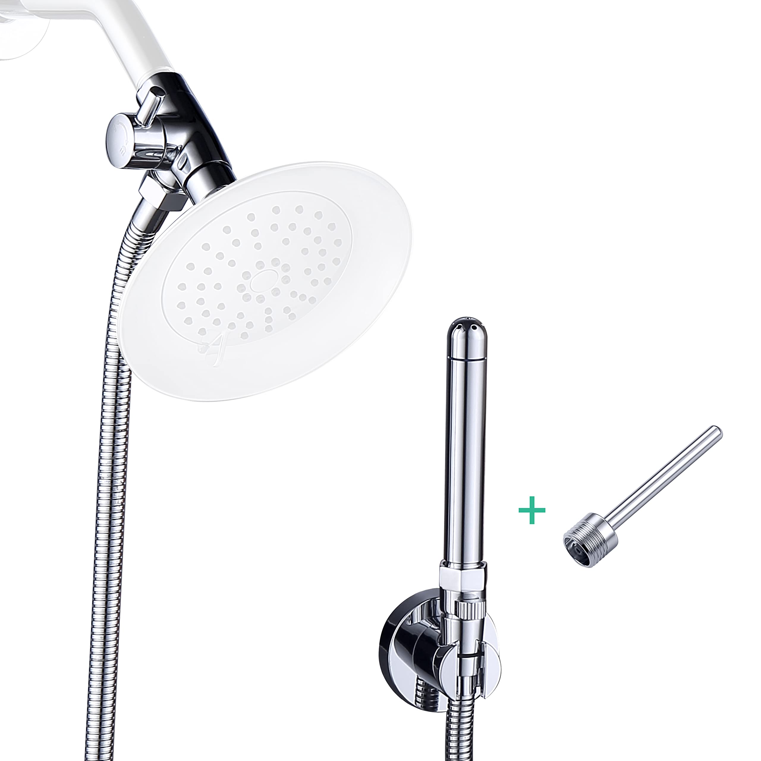 V-Frankness Shower Enema System hose connection shows durable stainless steel fittings for long-lasting use.