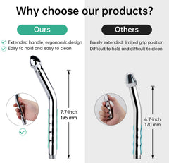 V-Frankness smooth-edge metal nozzle ensures skin-safe contact.
