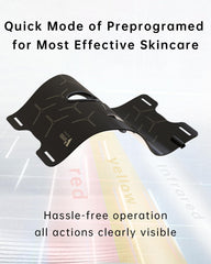 VYM by Clinmate infrared mask lights closeup highlighting 292 beams and spectrum options.