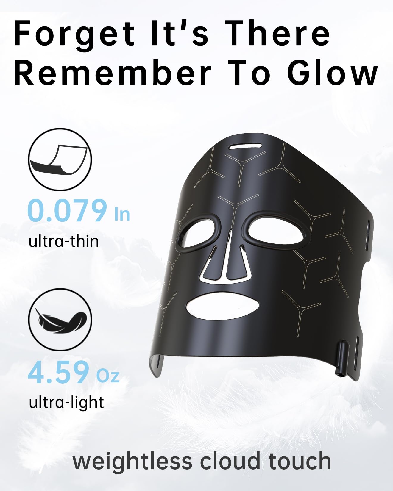 VYM by Clinmate infrared mask silicone seal closeup demonstrates flexible, comfortable design.