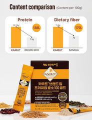 VA Vitamin Village Kamut Sticks added to a smoothie for extra protein