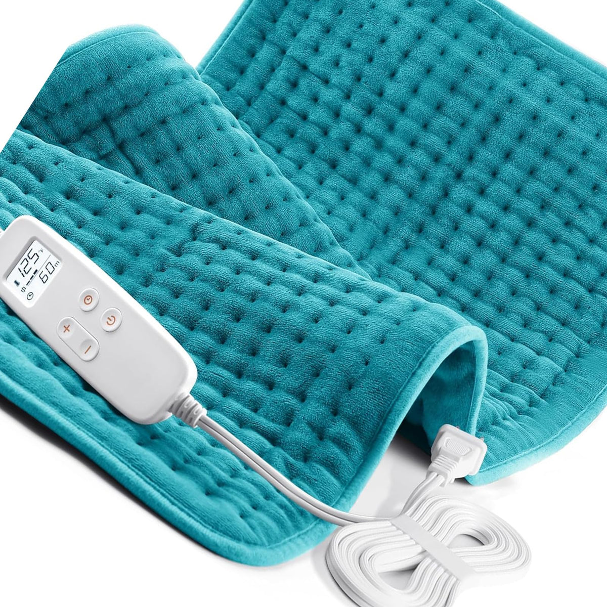 VAAGHANM electric heating pad on back and shoulders provides soothing warmth.