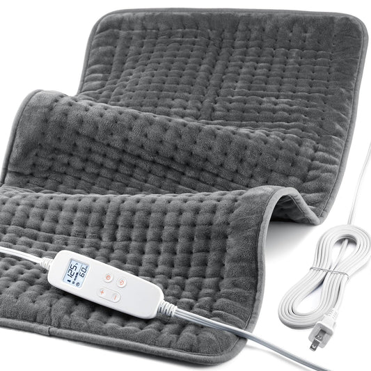 VAAGHANM heating pad front view demonstrating broad coverage for back and shoulders