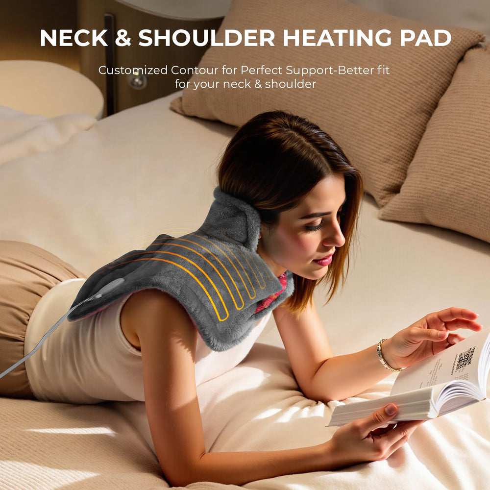 VAAGHANM heating pad showing its 6 heat settings for customization