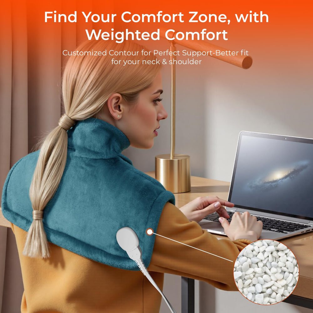 VAAGHANM heating pad back relief with weighted heat for deep comfort