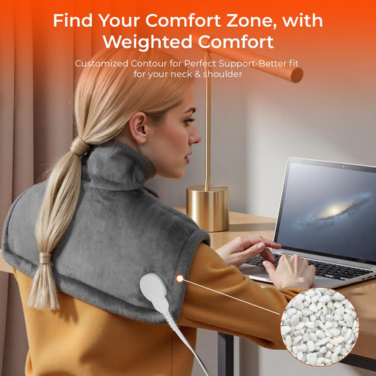 VAAGHANM heating pad placed on the back area for even heat