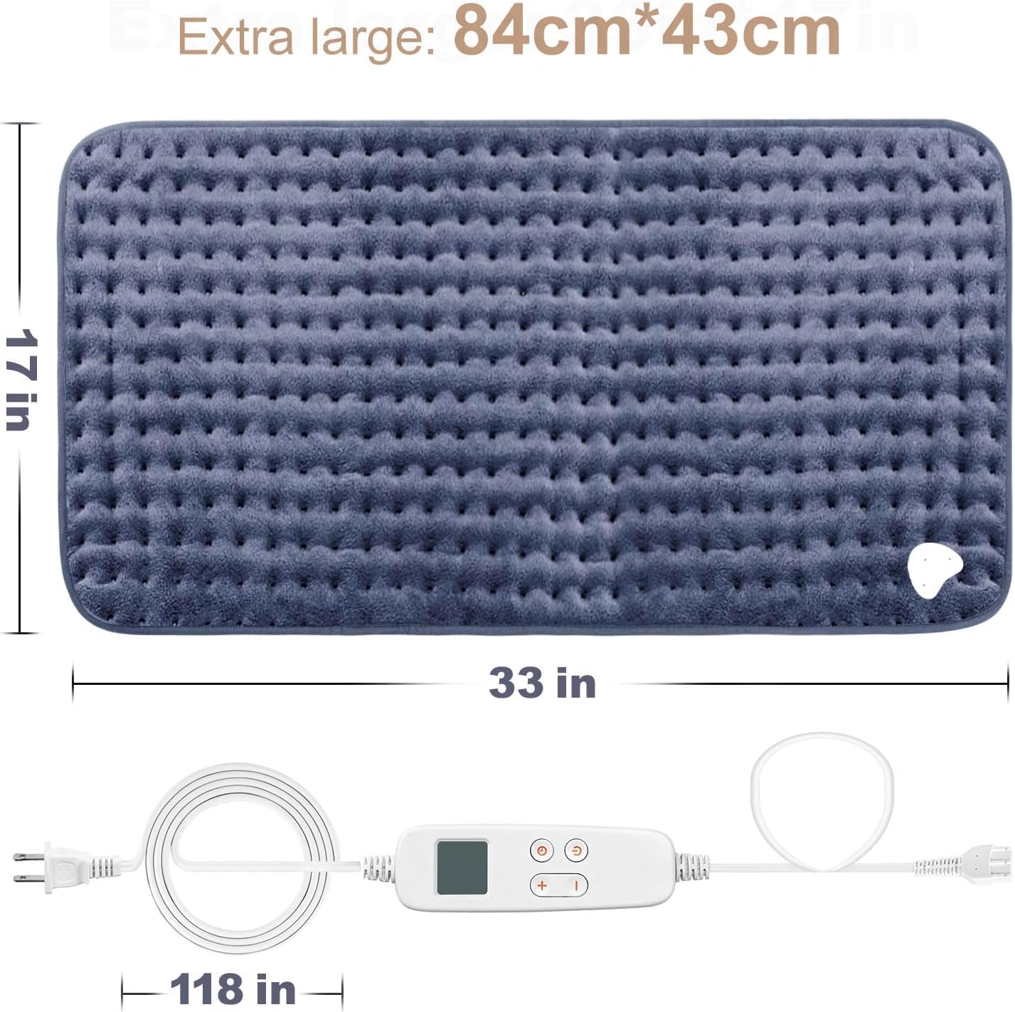 VAAGHANM heating pad packed for compact storage and transport