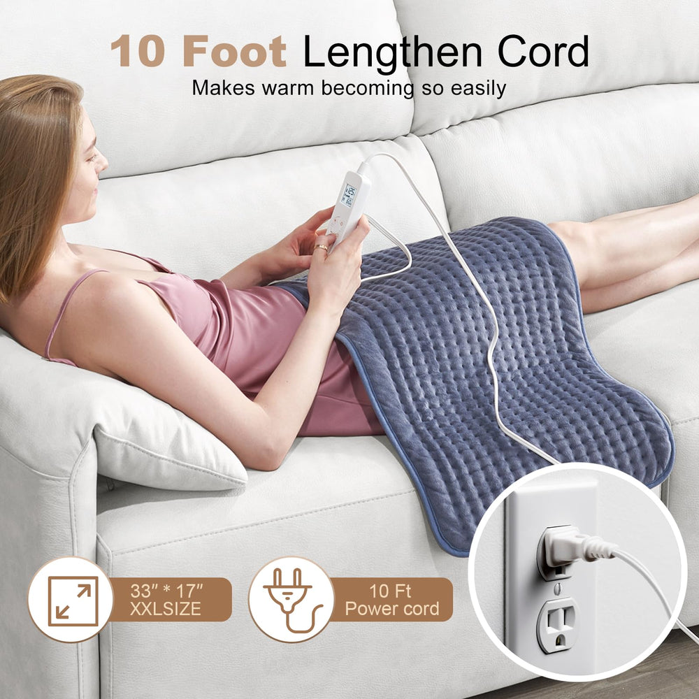 VAAGHANM heating pad for knee use offers broad heat coverage.