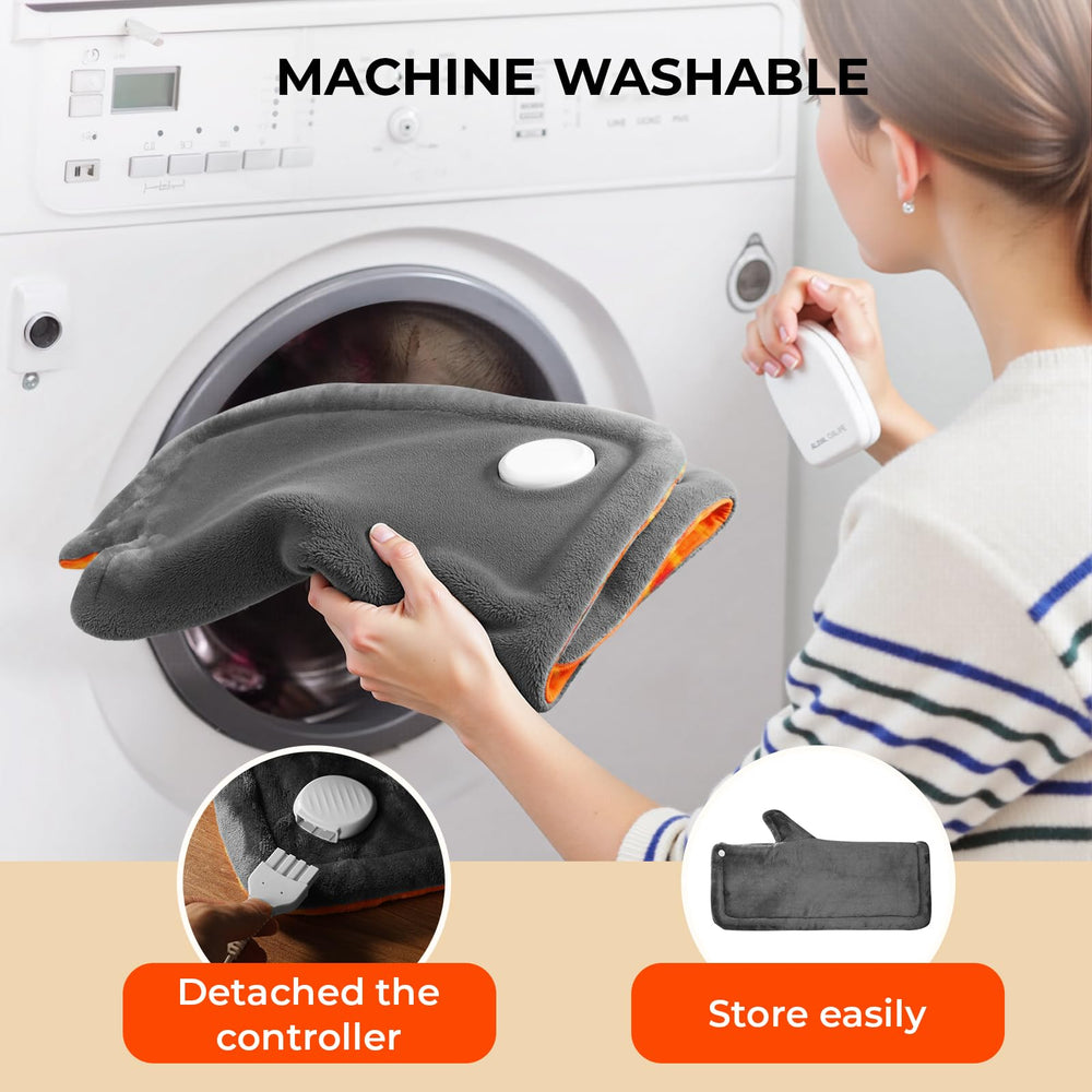 LED backlit display on VAAGHANM heating pad for easy visibility in dim light