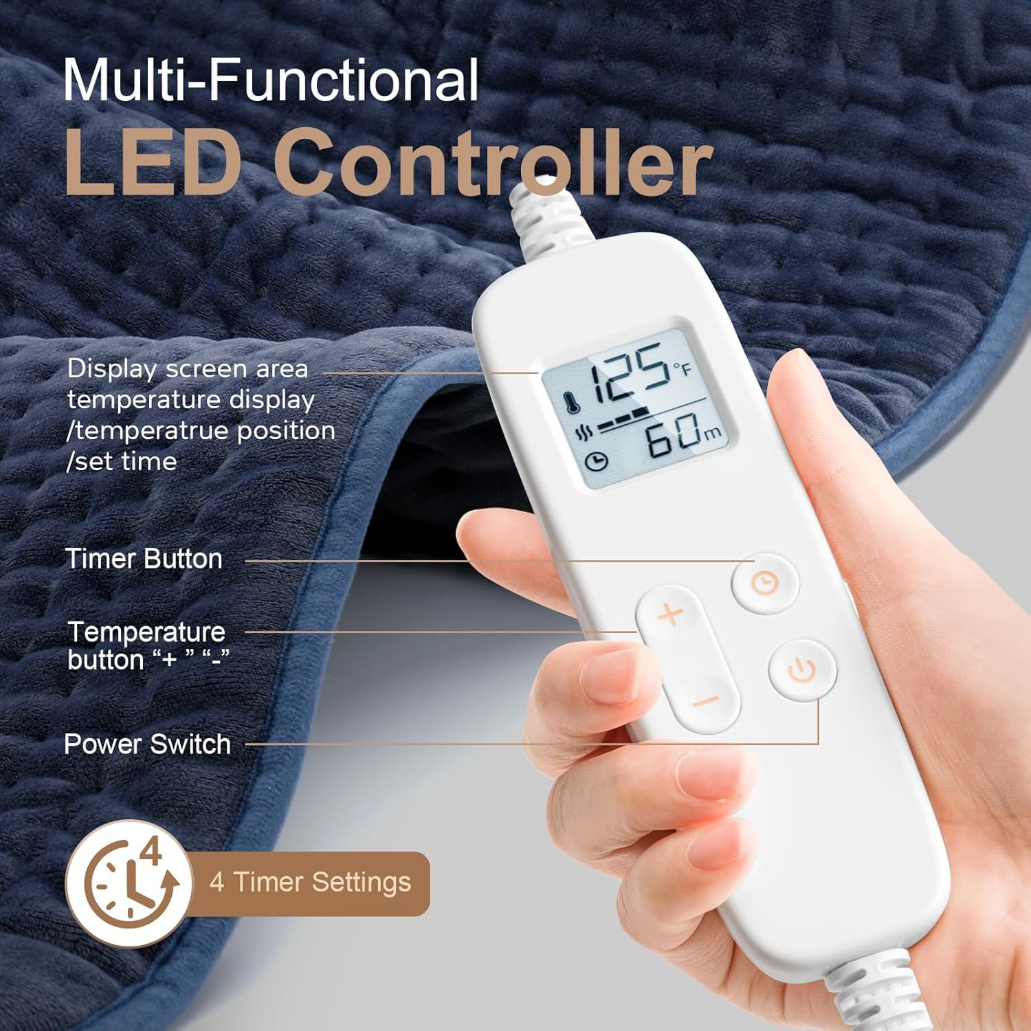 VAAGHANM heating pad is machine washable for easy care