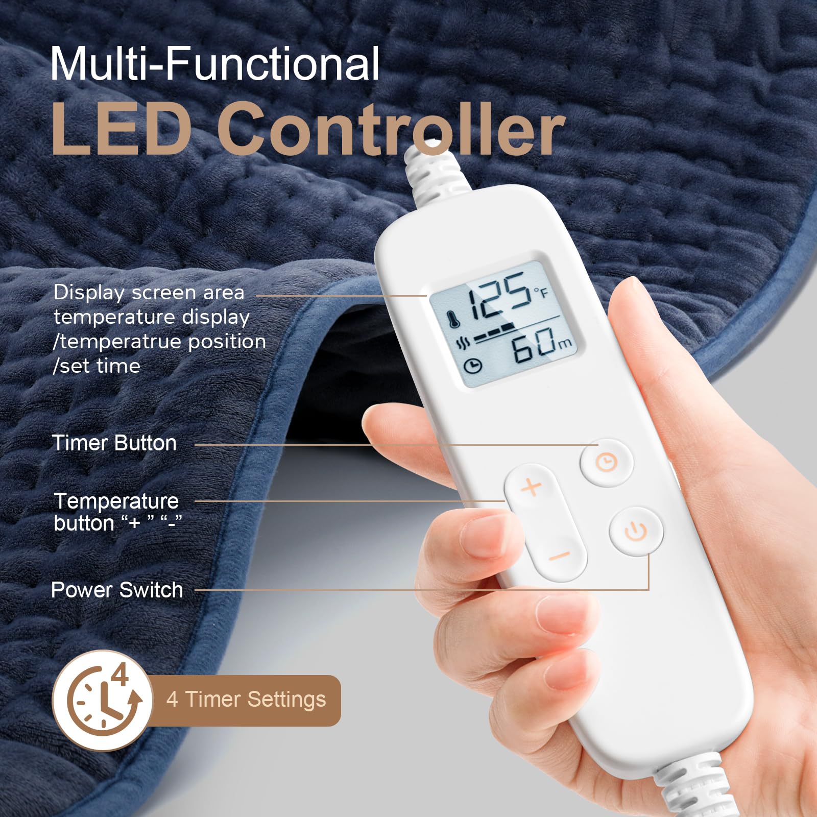 VAAGHANM heating pad on shoulder area for targeted warmth during recovery.
