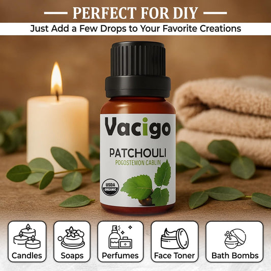 VACIGO Patchouli Oil diffuser for spa-like scent boost