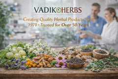 Vadik Herbs Yogaraj Guggulu on store shelf with trusted heritage