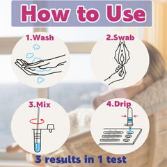 Vaginitis Test Kit test cassette with clear rapid results at home