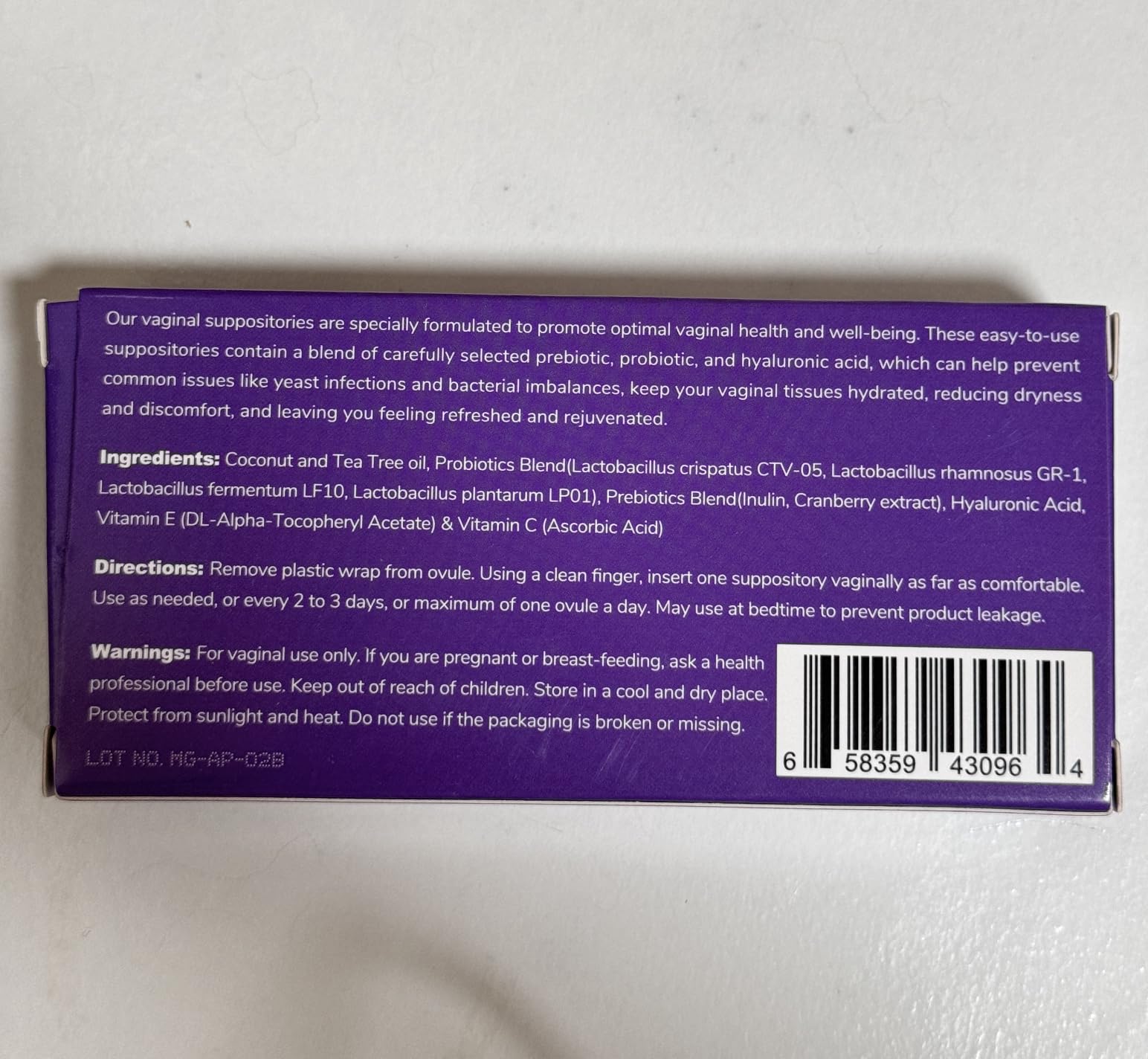 Vagiria easy-to-use vaginal suppository for targeted delivery.