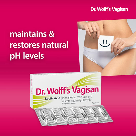 Step-by-step use of Vagisan Lactic Acid pessary for nightly routines.