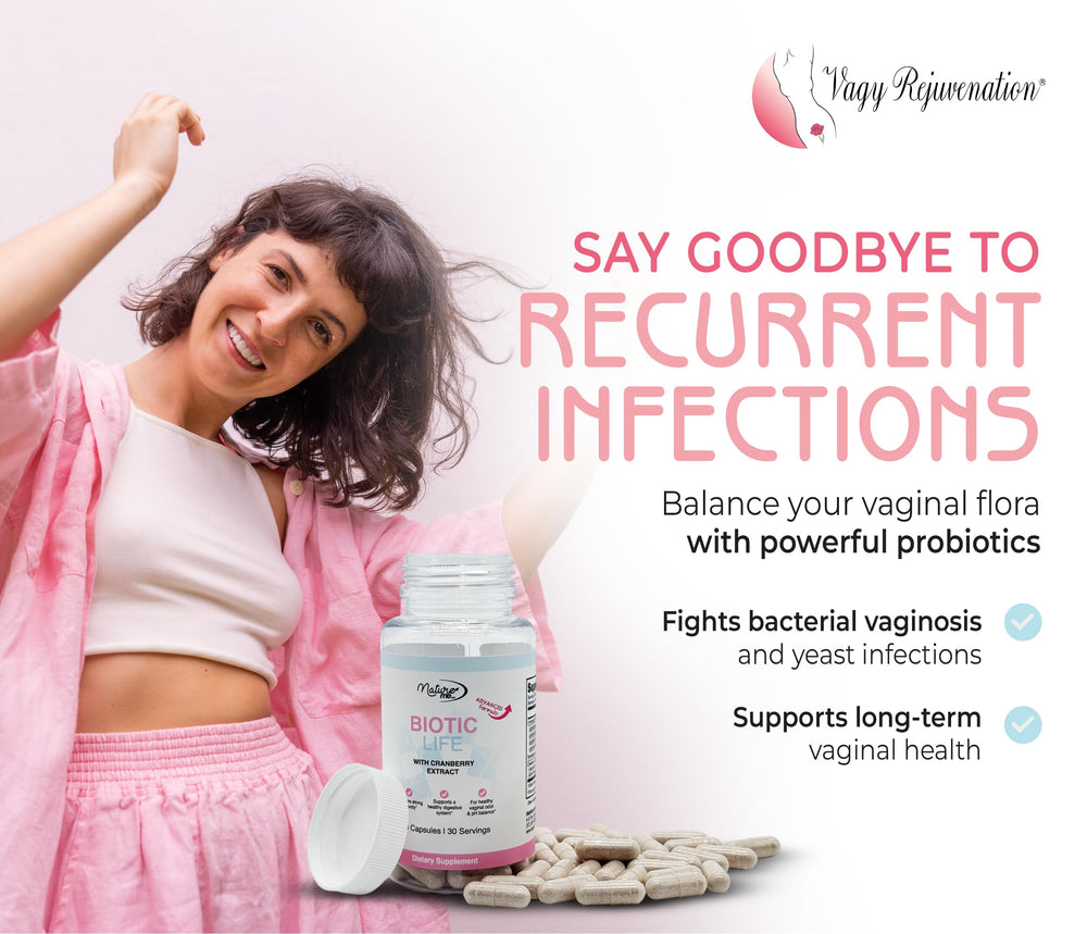 BioticLife probiotic bottle back focusing on capsule ingredients and benefits.