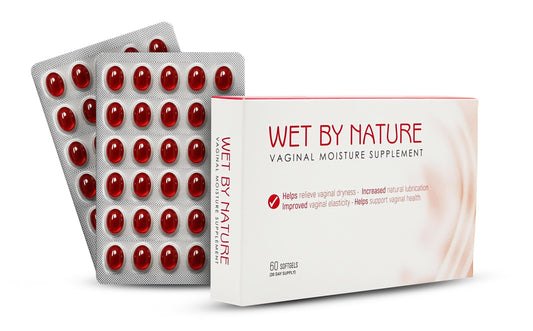 Vagy Wet by Nature bottle front view promoting daily hydration and comfort.