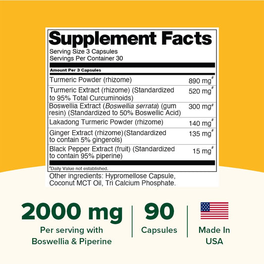 VAHDAM absorcion mejorada con piperina para mayor aprovechamiento de curcuminoides