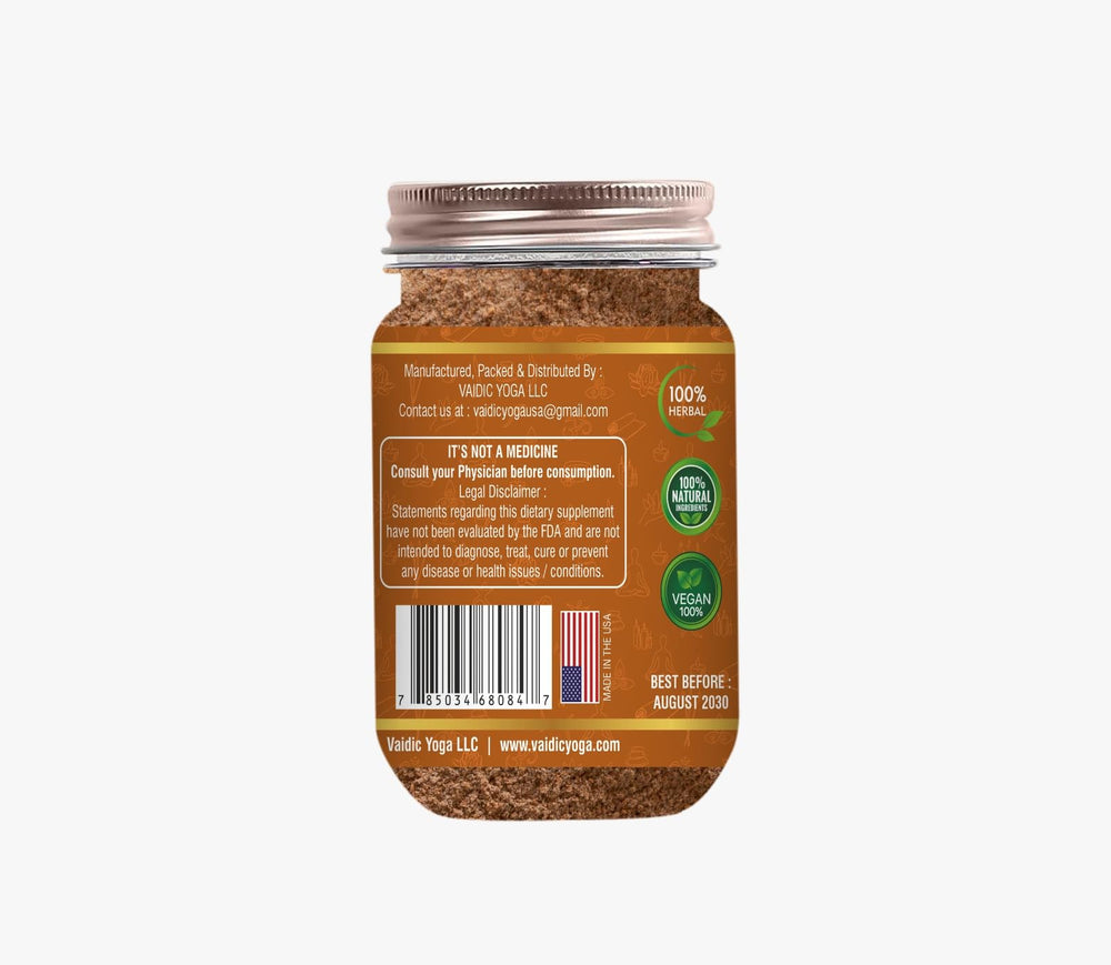 Vaidic Yoga Sugar Nashak Powder being mixed with water for easy daily use