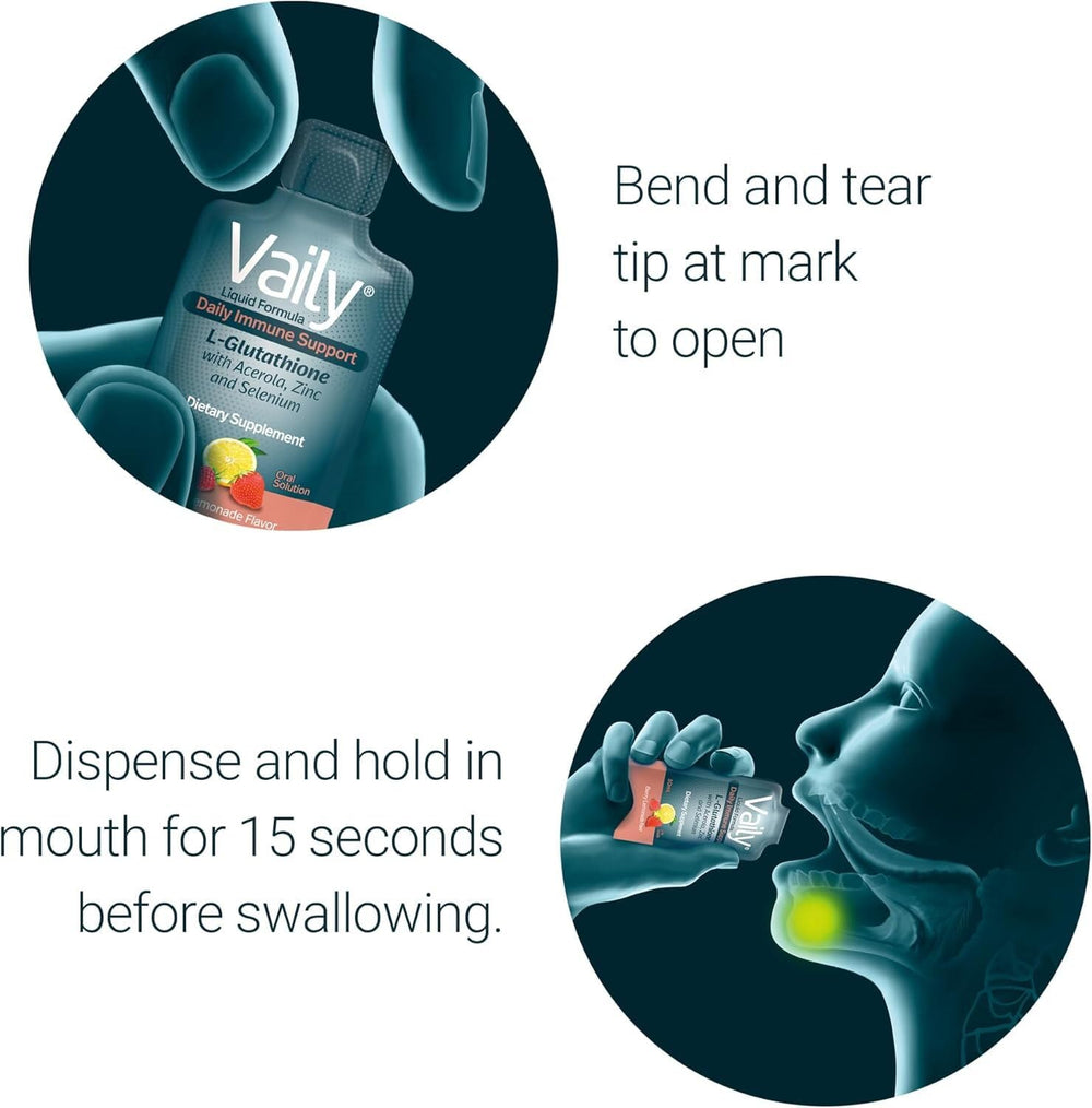 Vaily lemon-flavored glutathione with acerola and vitamin C.