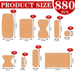 VAIPI 880 long strip bandages cover larger minor wounds efficiently.