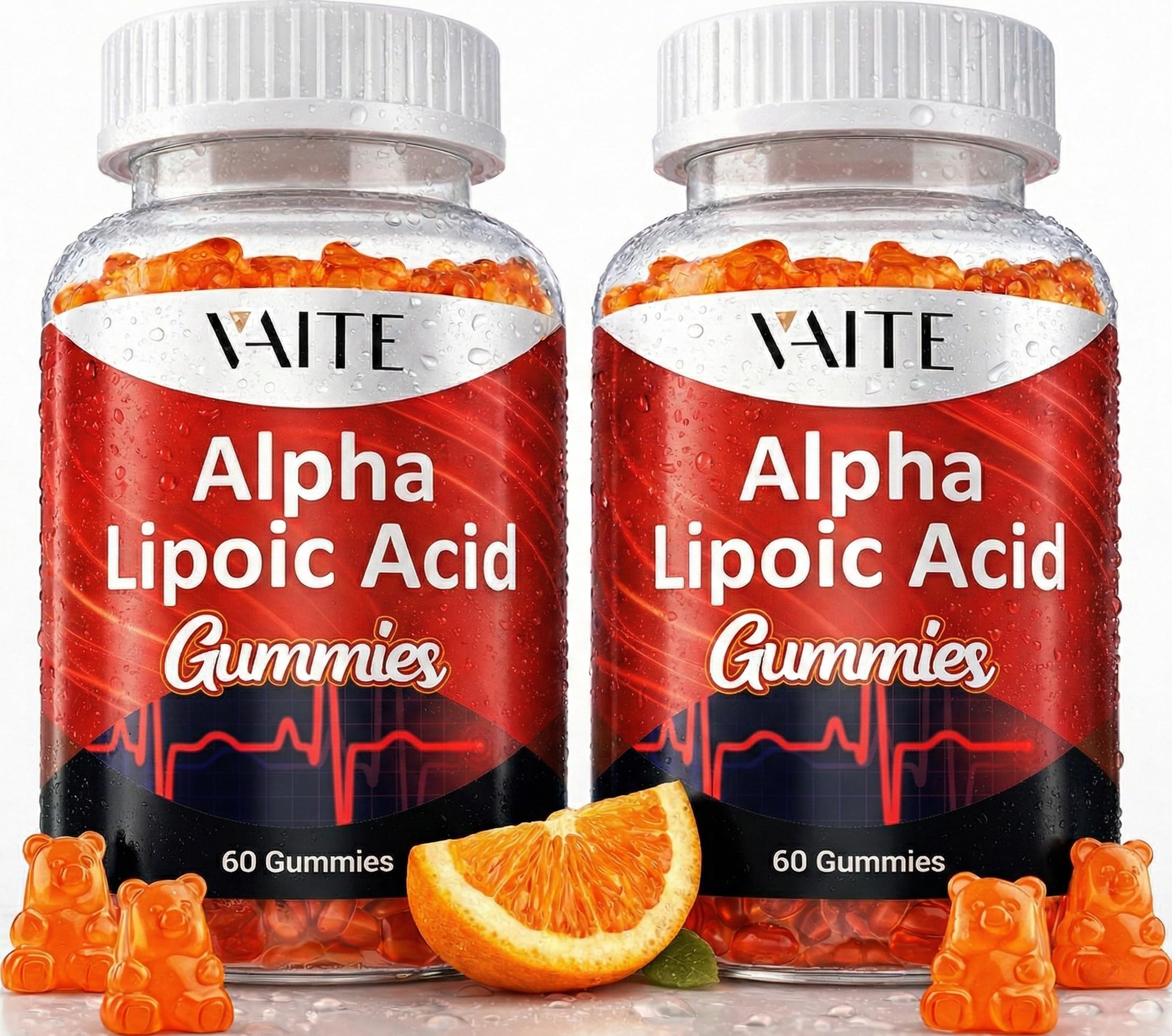 VAITE Alpha Lipoic Acid Gummies bottle-front showing chewable wellness support.