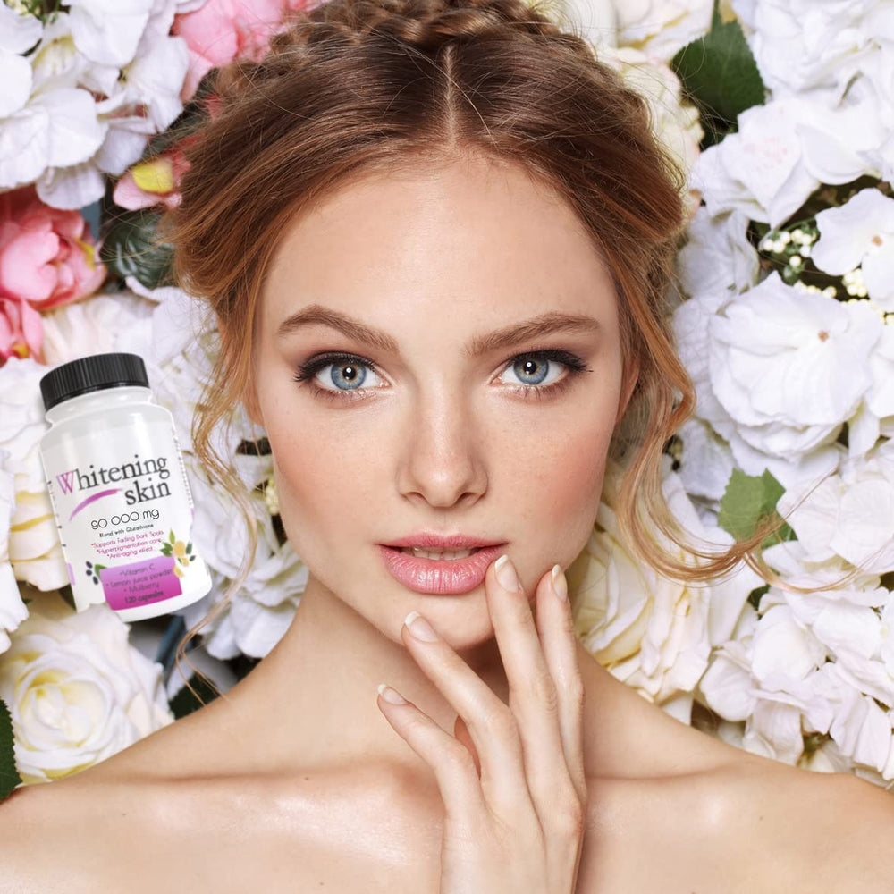 VAITE glutathione bottle beside glass of water for easy daily use