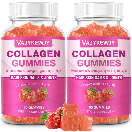 VAJYKEWJY collagen gummies bottle for daily skin support and wellness.