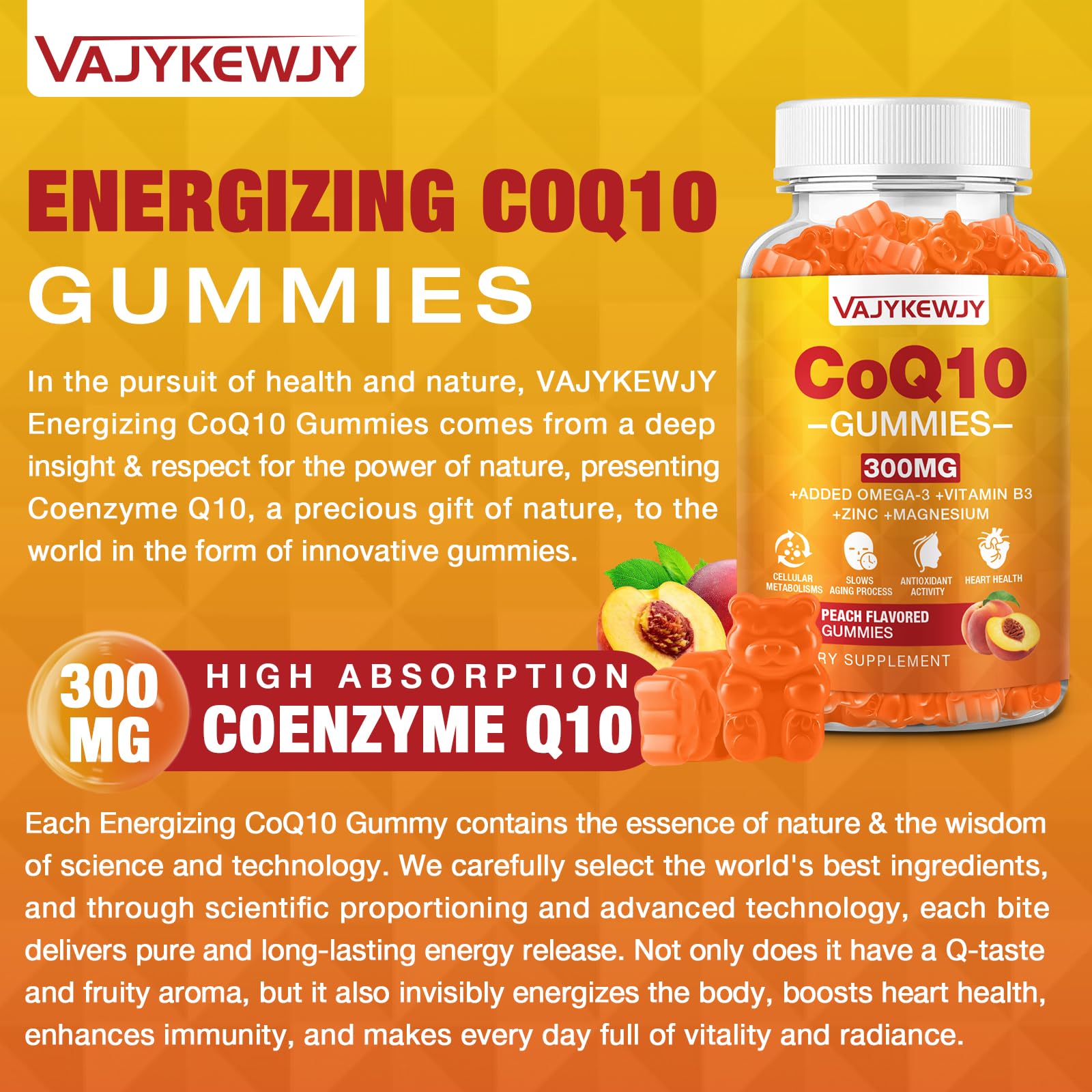 VAJYKEWJY CoQ10 Gummies GMP-certified production stamp.