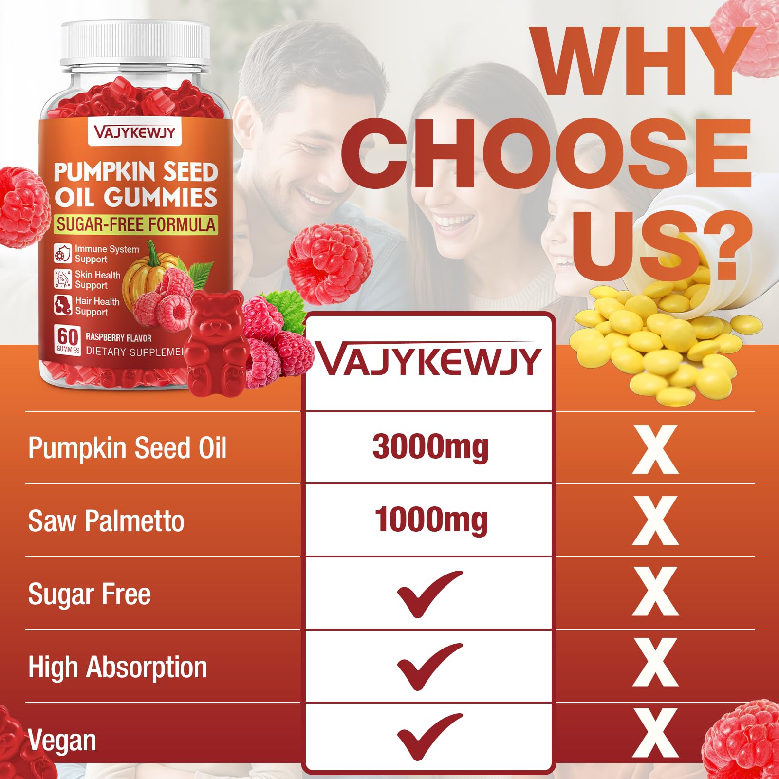VAJYKEWJY nutrition facts label close up detailing ingredients
