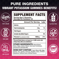 VAJYKEWJY gummies bottle back label highlights vegan and non-GMO features