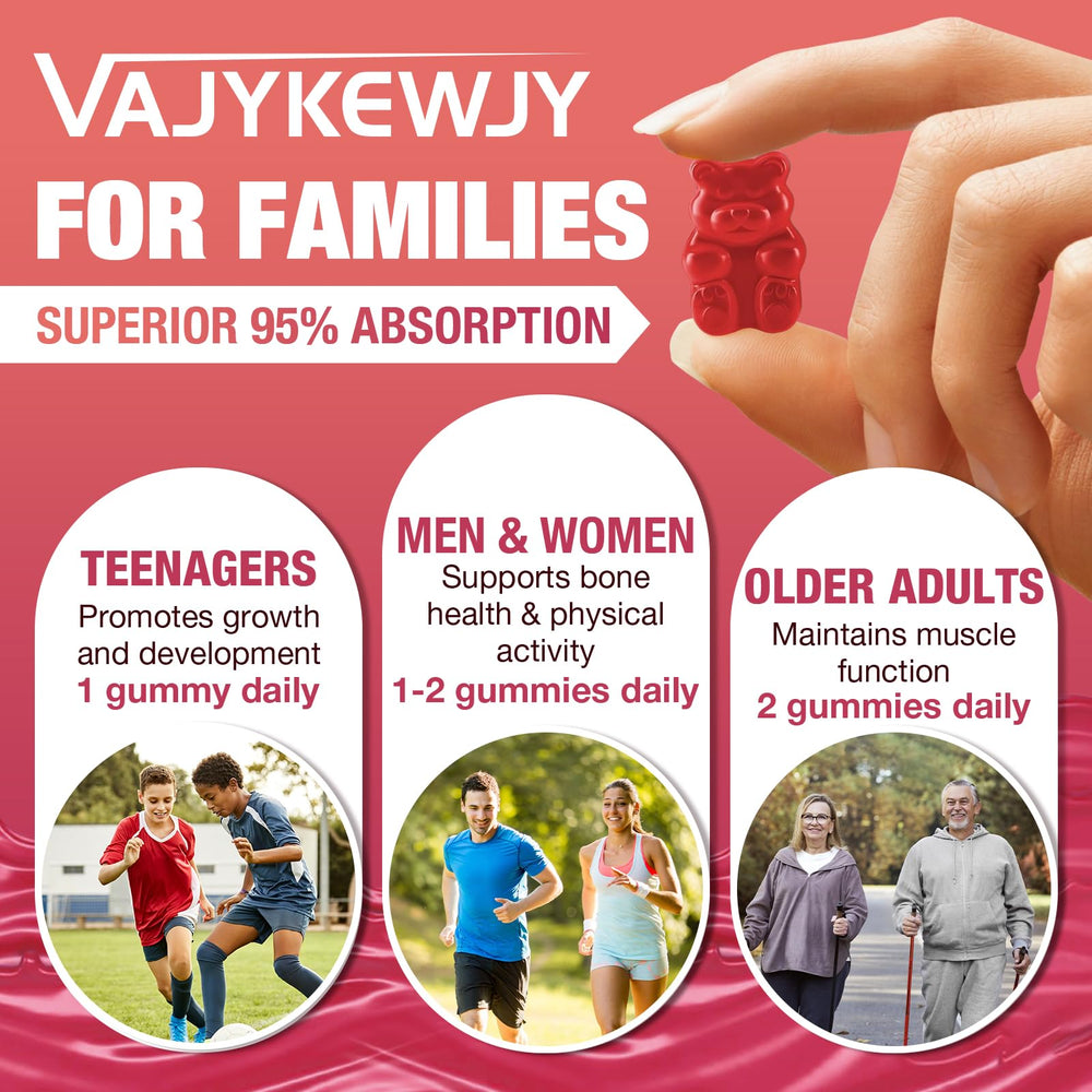 VAJYKEWJY raspberry flavored gummies close-up