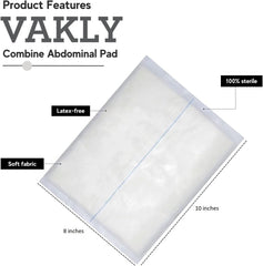 Vakly ABD pad features a soft nonwoven cover for gentle wound contact.