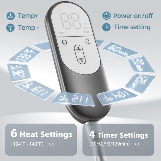 VALGELUIK heating pad on neck and shoulders targets tension with comforting heat.