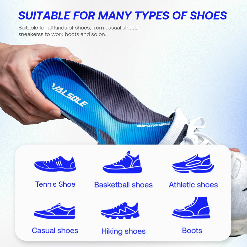 VALSOLE breathable mesh surface for moisture-wicking comfort during intense activity.