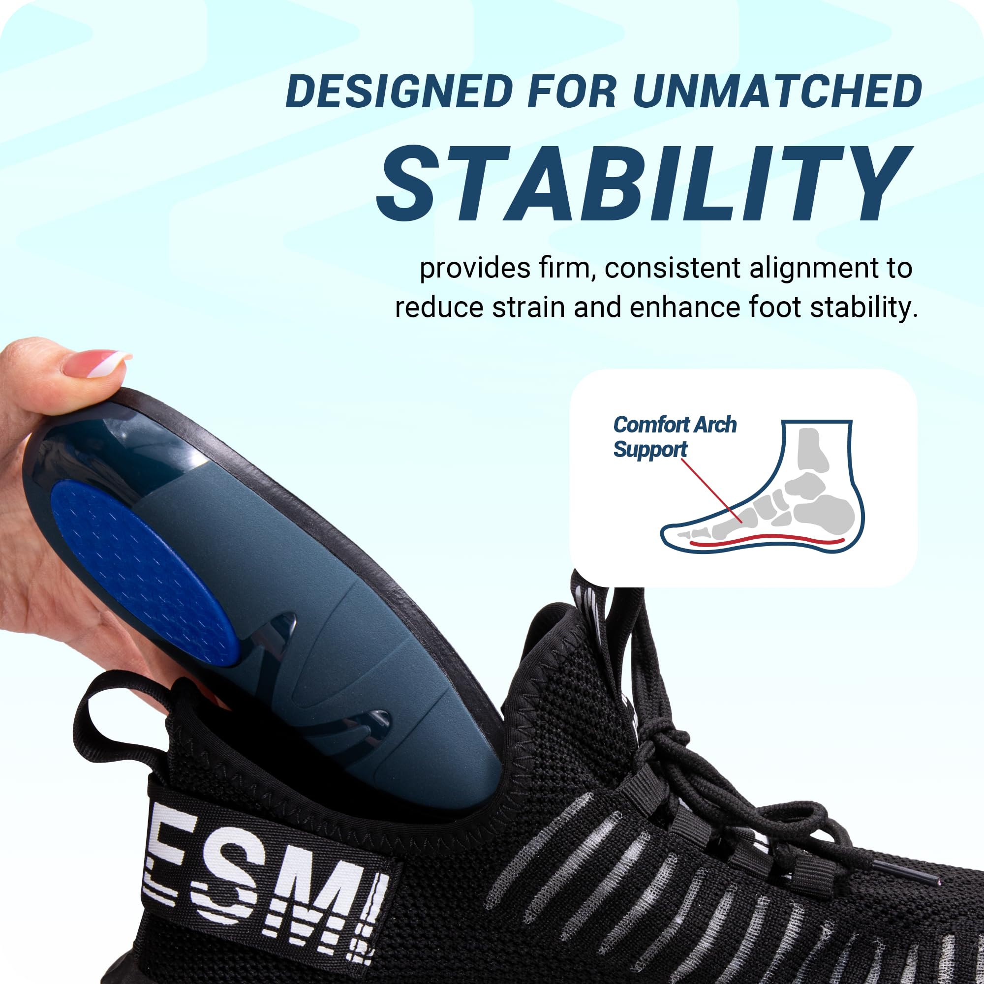 VALSOLE heavy-duty work boot insole keeps feet cushioned during long shifts.