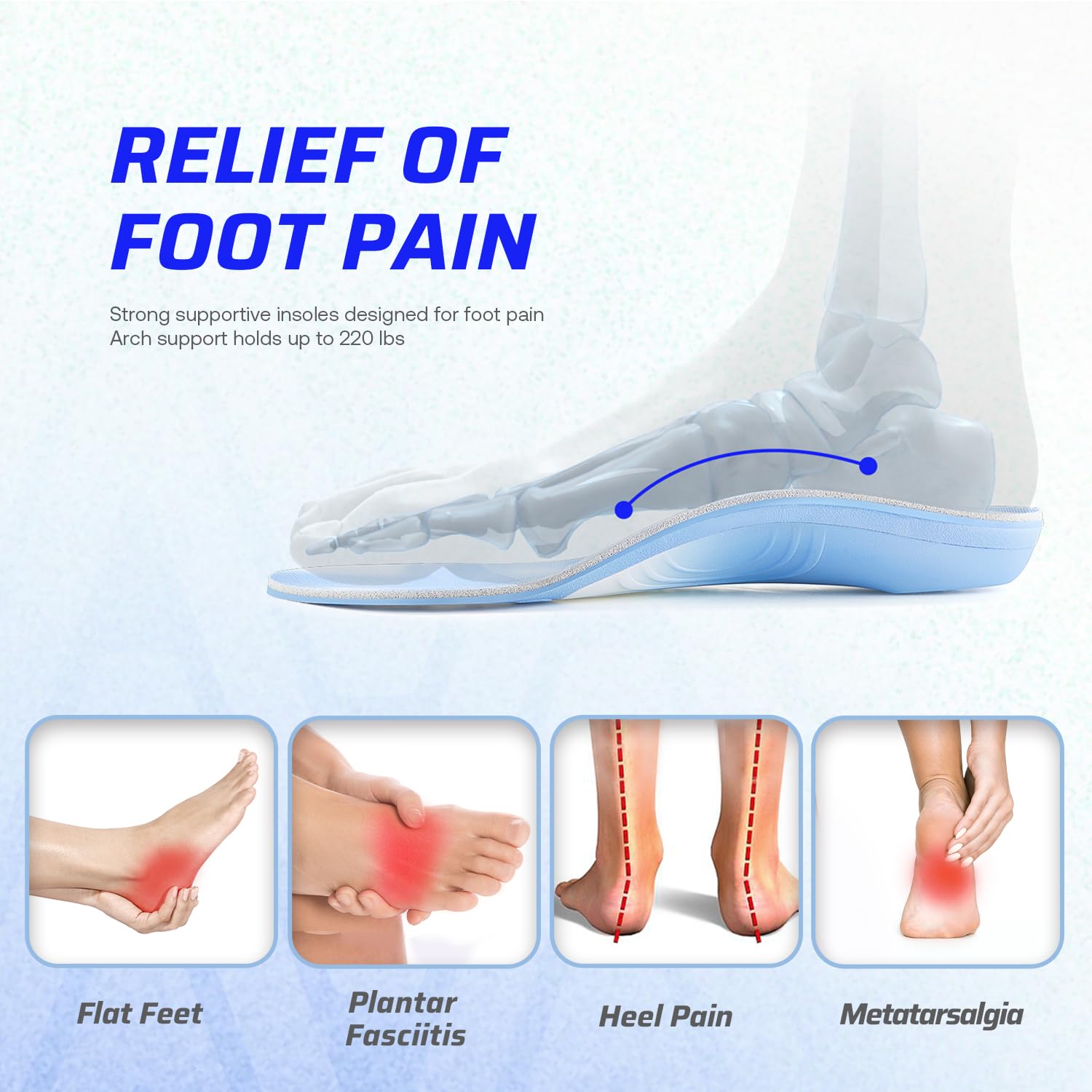 VALSOLE premium cushioning insole enhances step comfort from heel to toe.