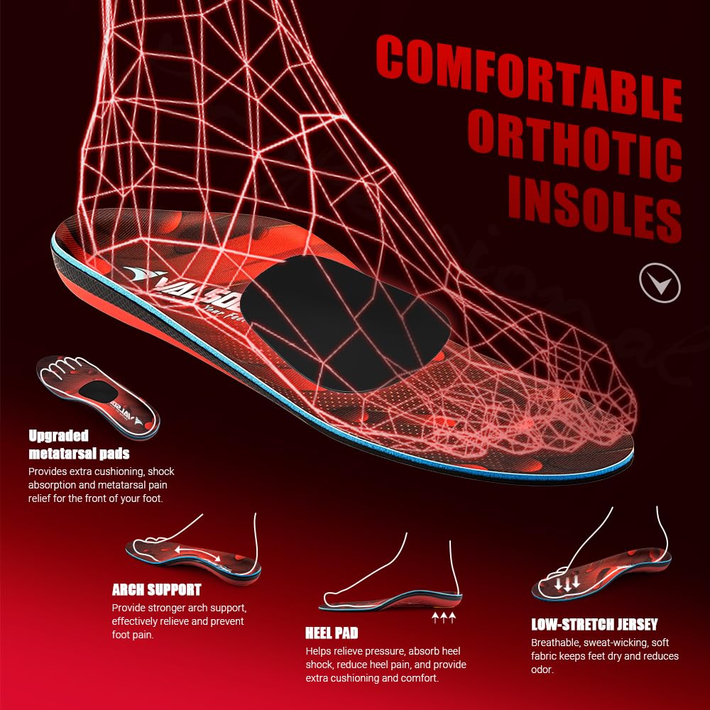 VALSOLE rearfoot-midfoot stability image highlights improved alignment during walking.