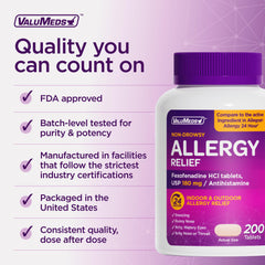ValuMeds portable packaging designed for on the go allergy relief.