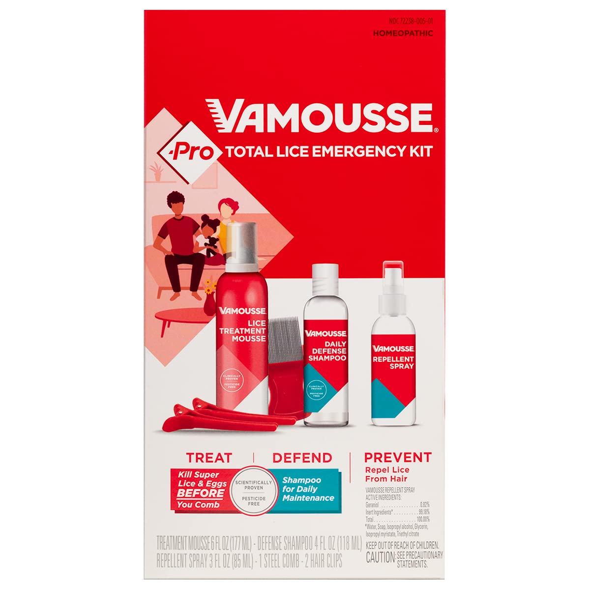 Vamousse PRO family-use scenario with kids and adults, ideal for school or camp prep.