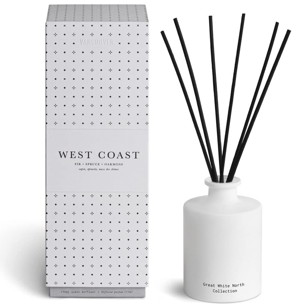 Vancouver Candle Co. Great White North diffuser bottle for subtle home fragrance and mood enhancement.