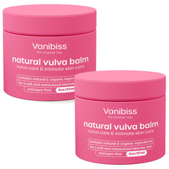 Vanibiss Natural Vulva Balm 2oz pack for daily intimate care and hydration.