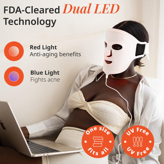 Vanity Planet VANA mask on face for hands-free treatment